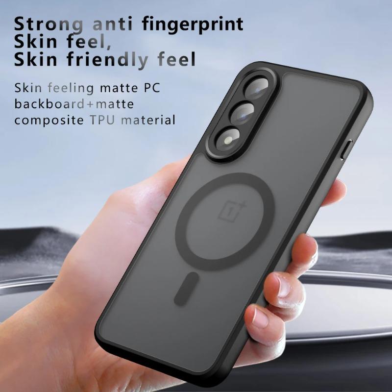 Matte PC+TPU Edge Case for OnePlus Nord 5 CE5 Luxury Armor Magsafe Wireless Charging Back Cover for One Plus ACE 5 Ultra Racing
