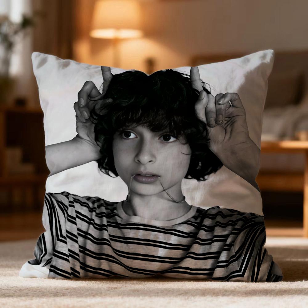 Moderne F-FFinn Wolfhard Kissenhülle Weich Waschbar Kissenbezug Mehrere Szenen für Sofa Bett Reise Bürogebrauch