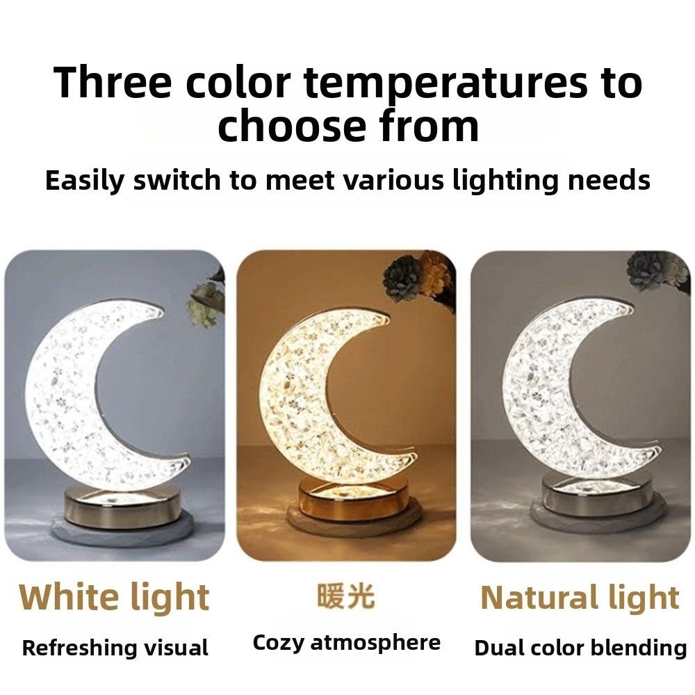USB Rechargeable Led Touch Table Lamp Dimmable Beside Lamp Creative Gift Crystal Night Light