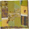 Aizza Trends Handmade Pure Cotton Patch and Patola Work Kantha Quilt - Traditional Indian Throw Blanket-Vintage Cotton Silk Saree Quilt