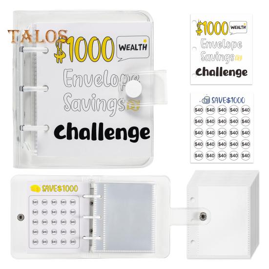 

25 конвертов, экономия денег, мини-книга-планшет, экономия денег, чтобы сэкономить 150/300/500/1000 долларов для домашнего офиса, школы D белый