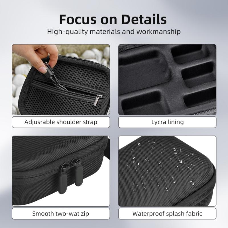 Water Resistant Protective Storage Bag With Organized Compartment for Action 6 Camera Gear Accessories Travel