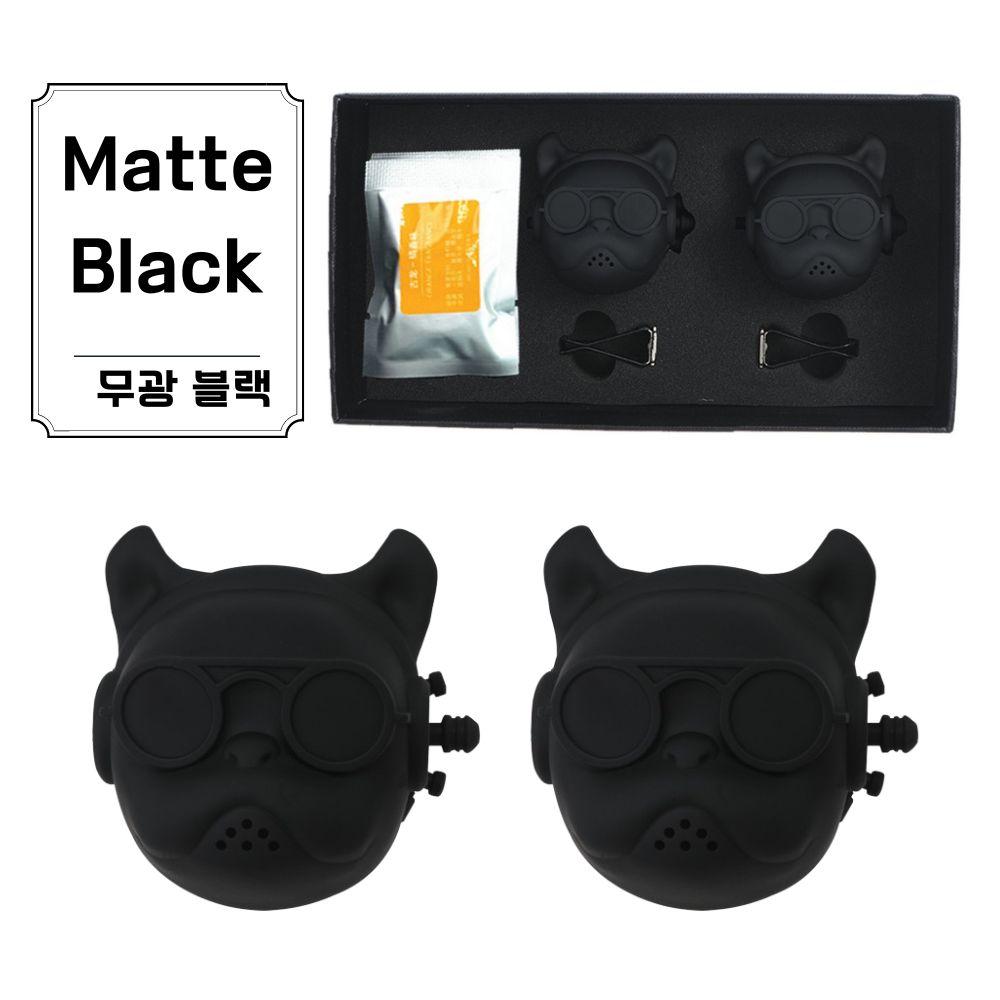 2PCS Bulldog Decoratio Black Cherry Luxury Brand Vent Fan Car Airvent Outlet Clip Interior Vehicle Decoration Car Tuyere