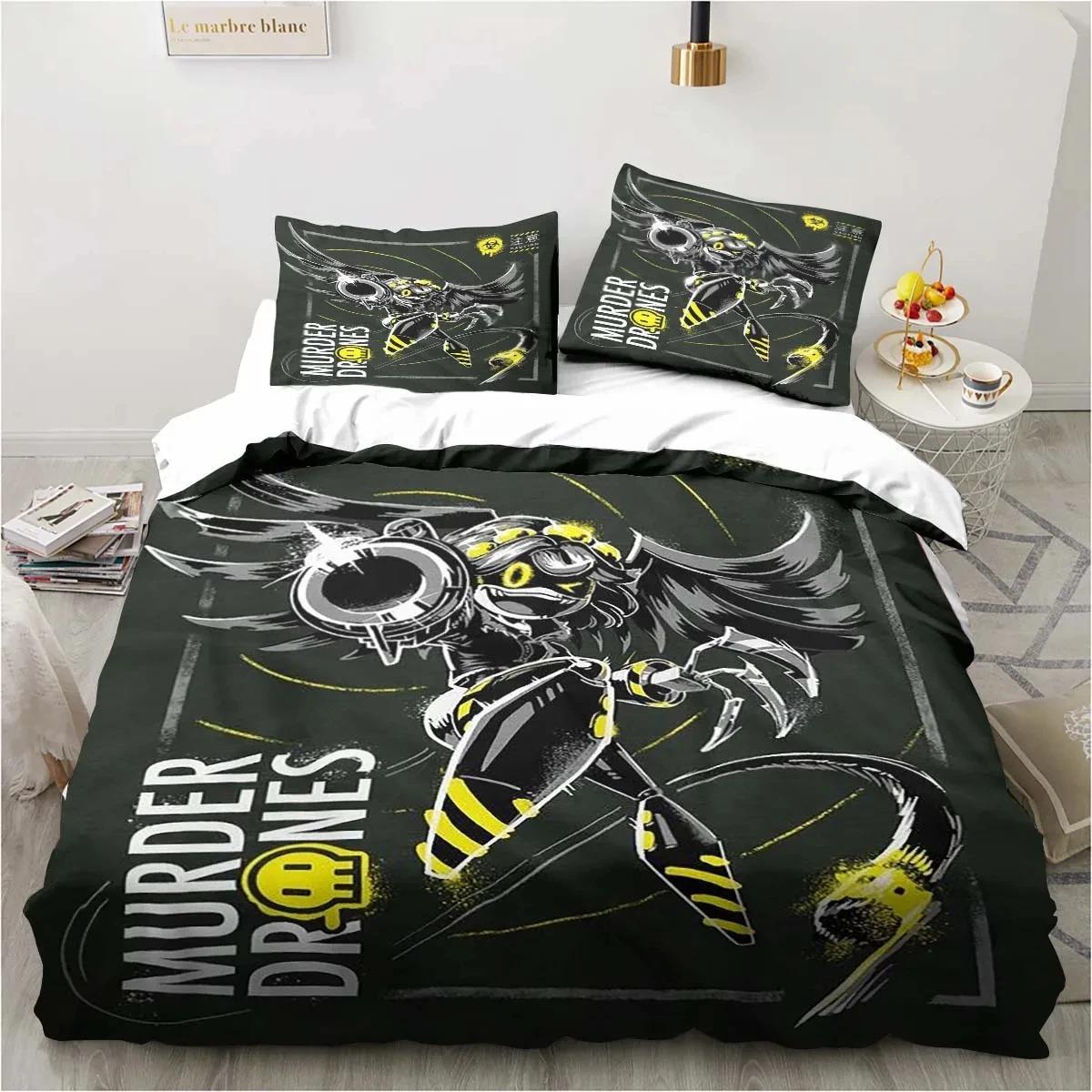 Design Imprimé Motifs 3D Dessin Animé Drones Meurtriers Ensemble de Lit Taille Pleine Taille Jumeaux Taille King Housse de Couette Couette Taie d'Oreiller Garçons Filles Adultes EU Single 135x200cm