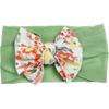 New nylon bow print children's headband, baby cute hair accessories, multi-colored girls' headscarf