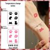 Temperature-Sensitive Succubus Finger Color-Changing Waterproof Tattoo Sticker - Cute Cartoon Design