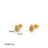 Stainless Steel Flower Ear Studs With Gold Plating For Women Summer