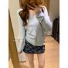 Fashion Collar Knitted Sweater Women's Soft Waxy Bottoming Shirt Autumn and Winter Simple Versatile Lazy Style Long-sleeved Inner Top