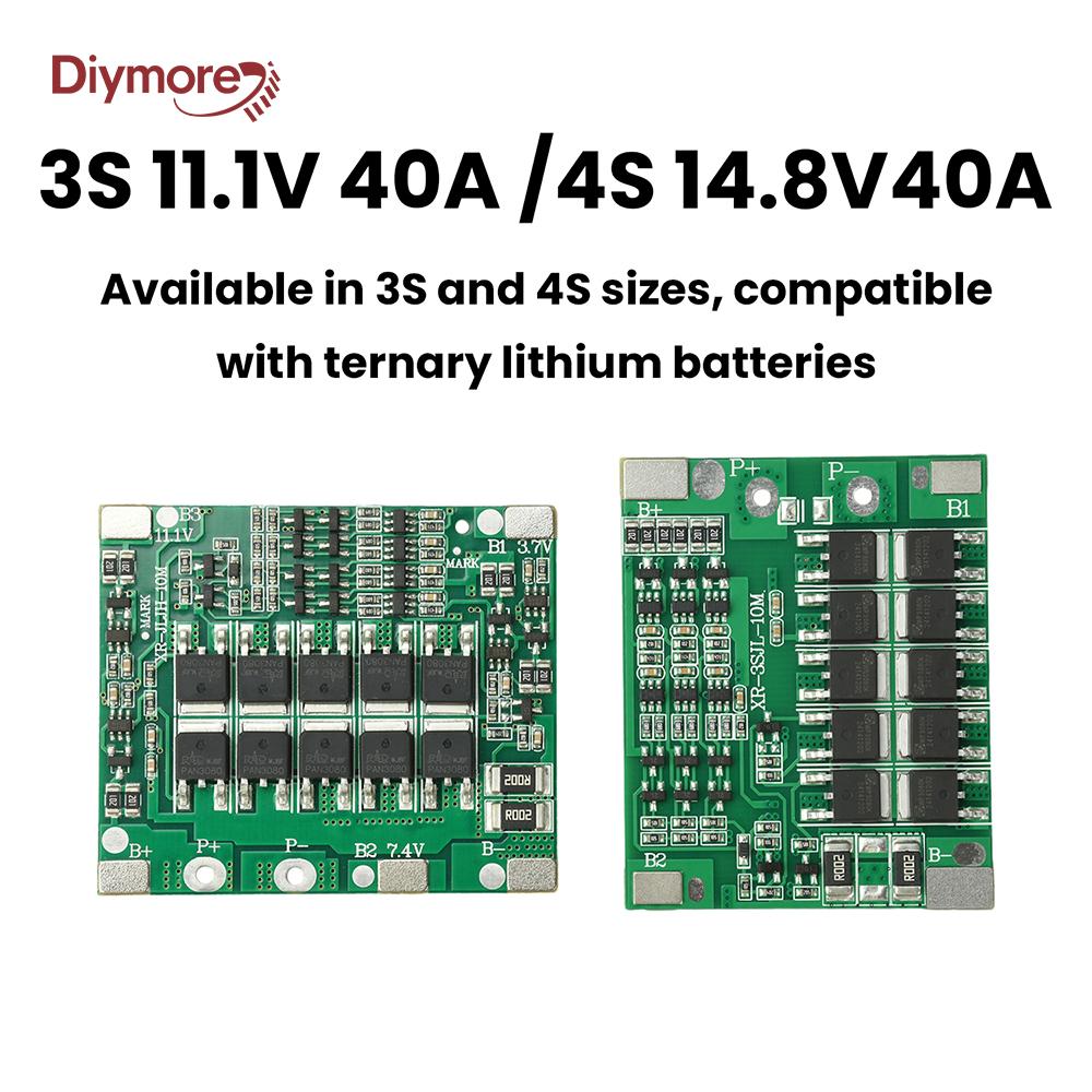 3S/4S 40A Ternary Same Port Lithium Battery Protection Board With Balanced 10Mos 1.1V/14.8V