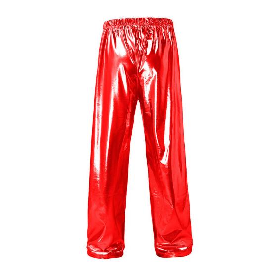 Men Pants Soft Breathable Comfortable Solid Color Elastic Waist Loose Fit Shiny Fashionable Pants Long Trousers