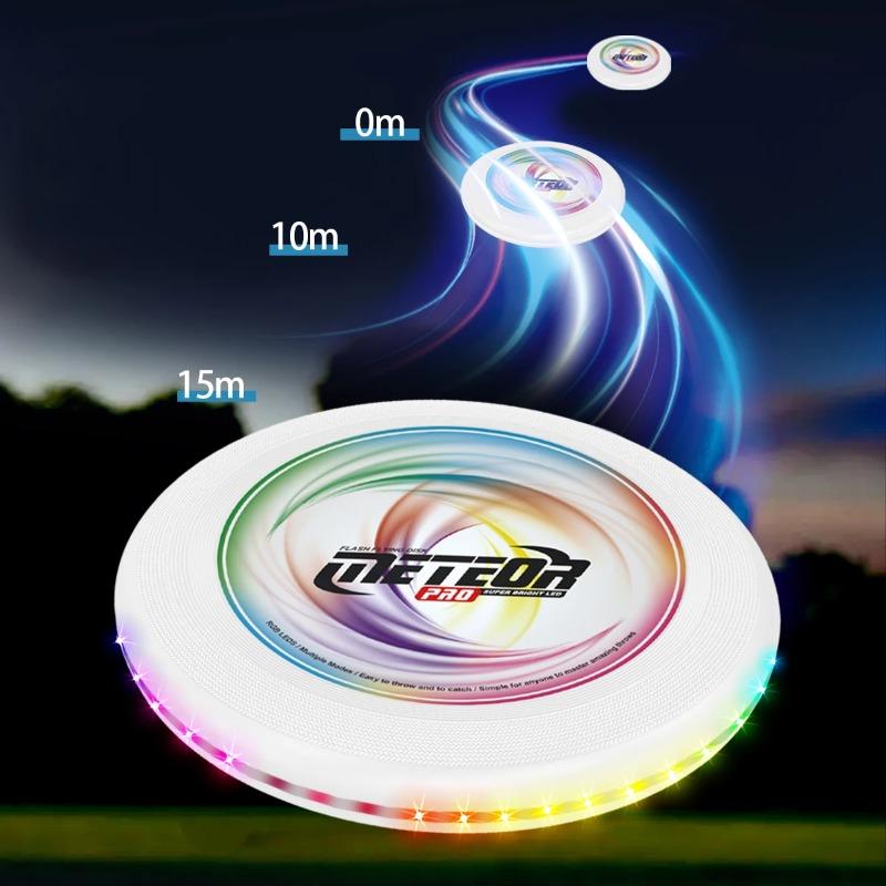 LED-Wurfscheibe, Nachtleuchtend Bunt Outdoor-Freizeitspielzeug Verschiedene Lichtwechsel Leicht und Lustig Sportspiel Geschenke