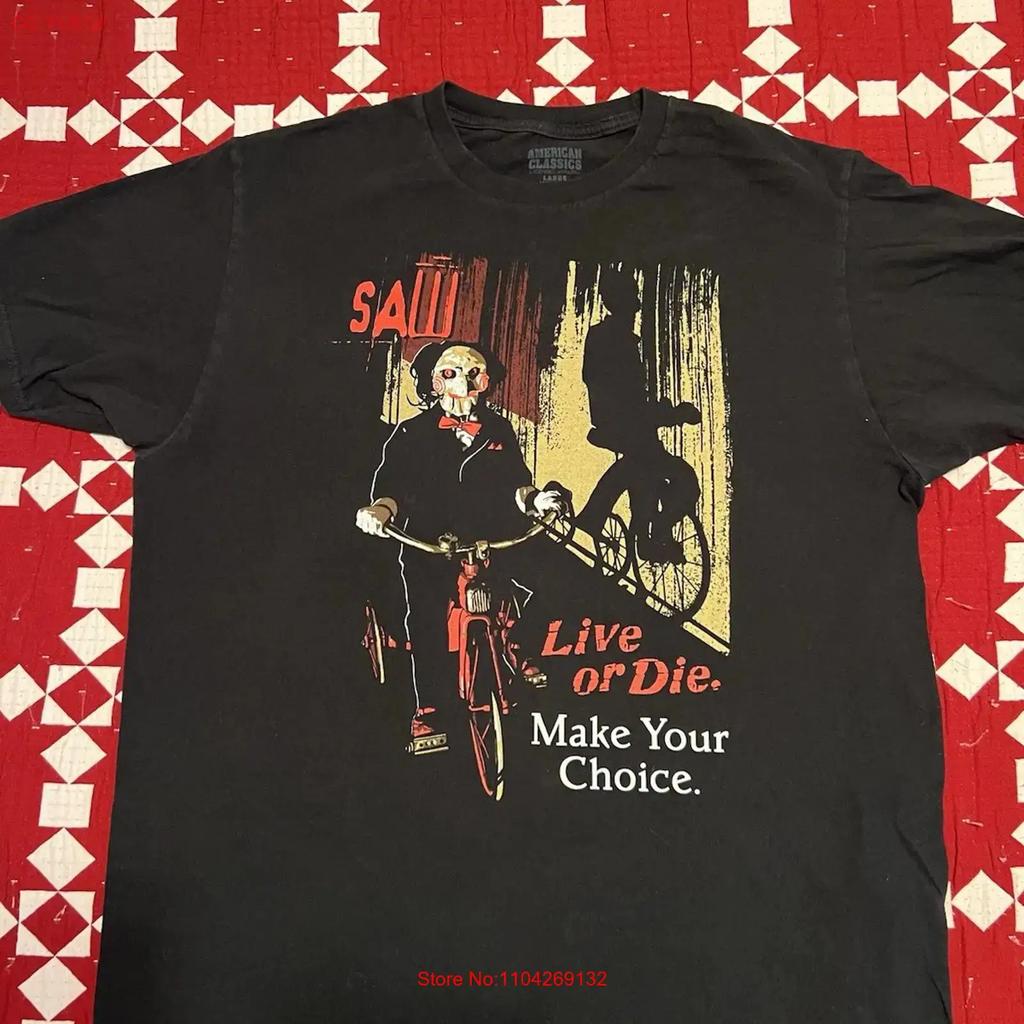 Jigsaw Shadow T Shirt L Saw American Clsssics Horror Billy Live Or Die Vintage Breathable Comfortable