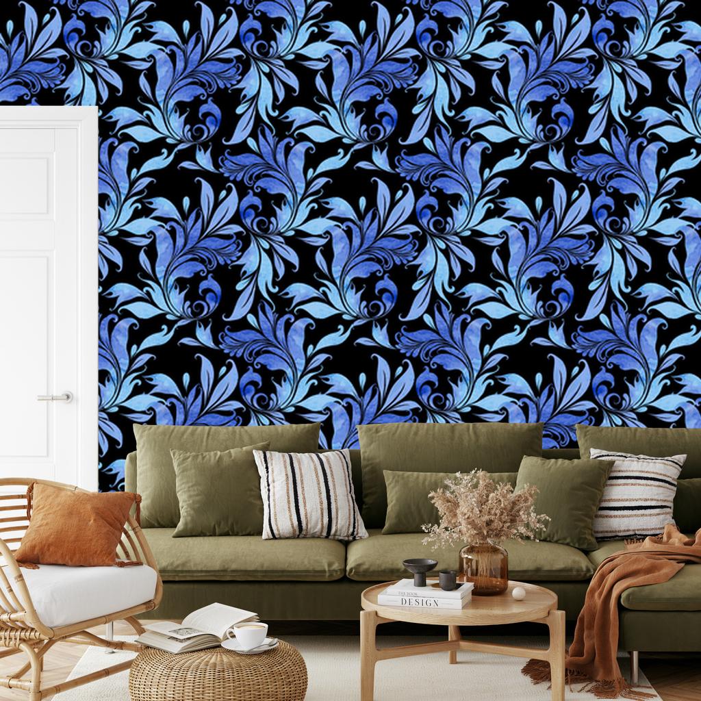 Ornamental Leaves Wallpaper for Living Room and Bedroom 50x1000