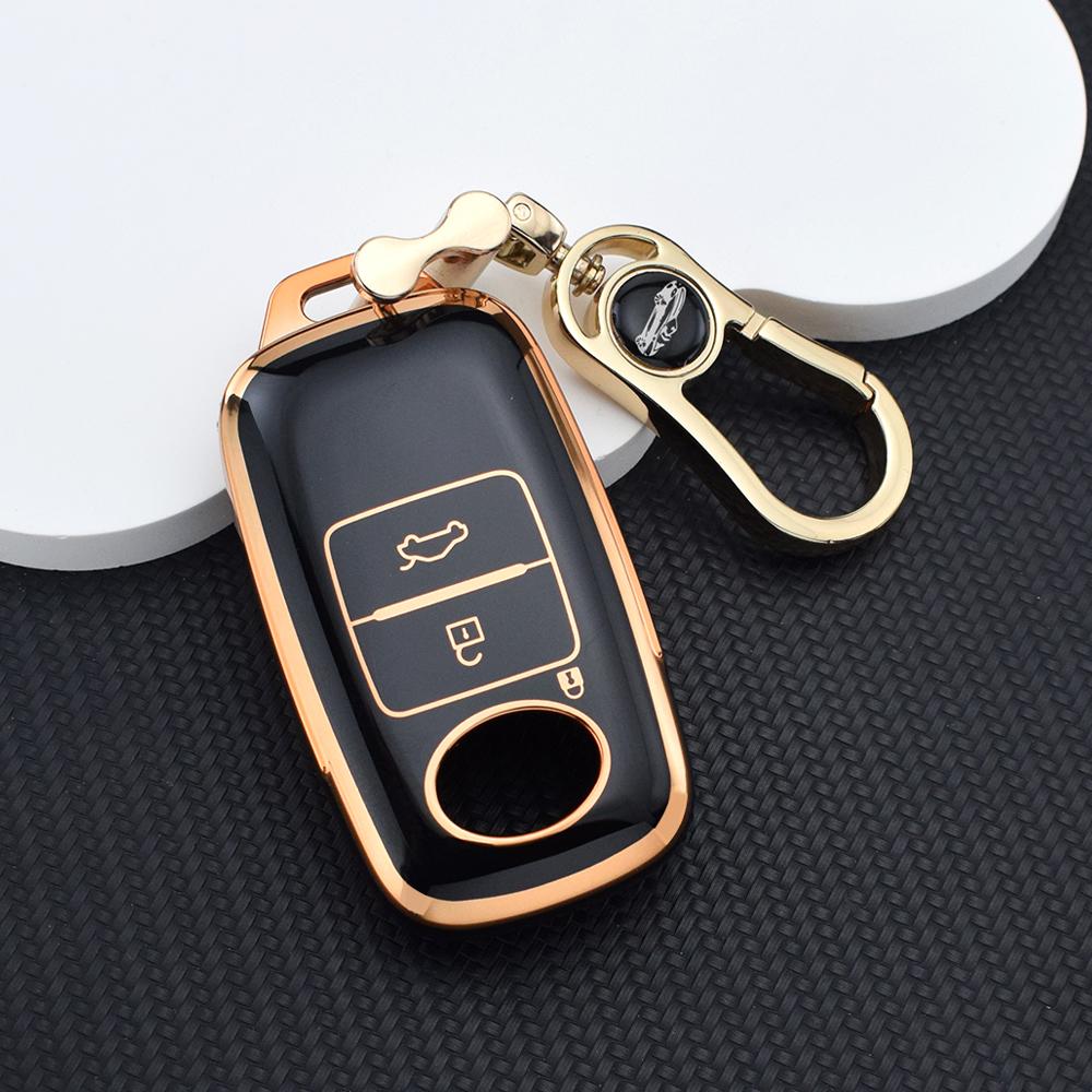 3-Button Tpu Smart Key Fob Cover For Toyota Yaris Ativ Raize Veloz Avanza & Perodua Models – Soft Protective Case