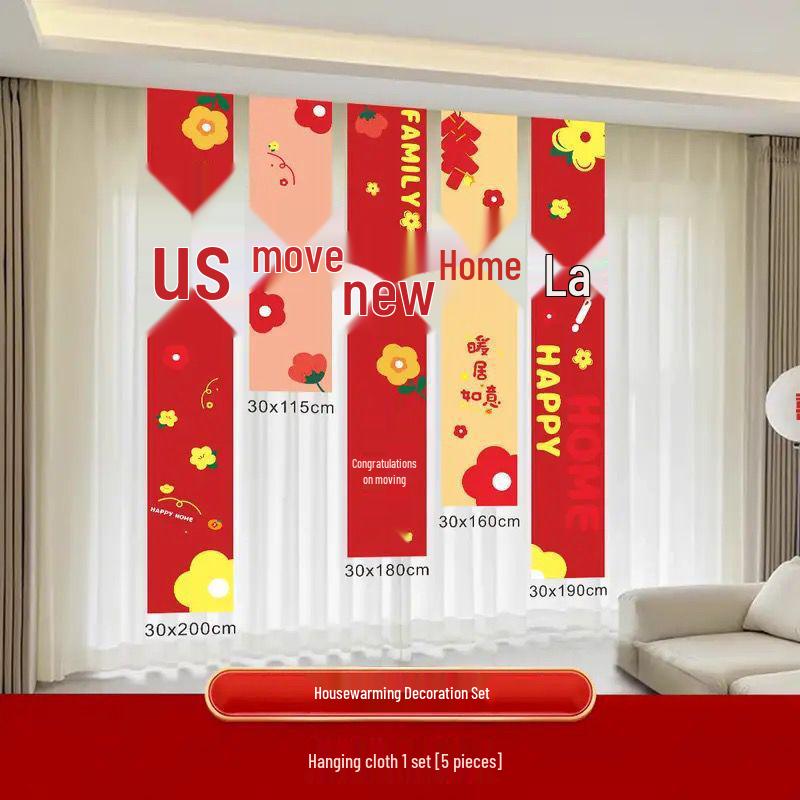 

Housewarming Ceremony Decor Set: Atmosphere Banners & Background Clot