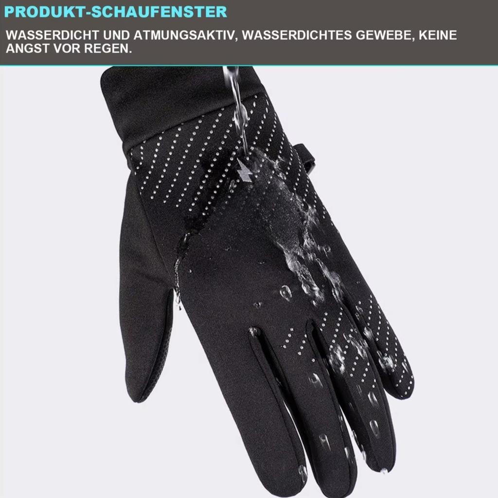 Outdoor Bicycle Gloves, Warm, Windproof and Waterproof Sports Universal Gloves