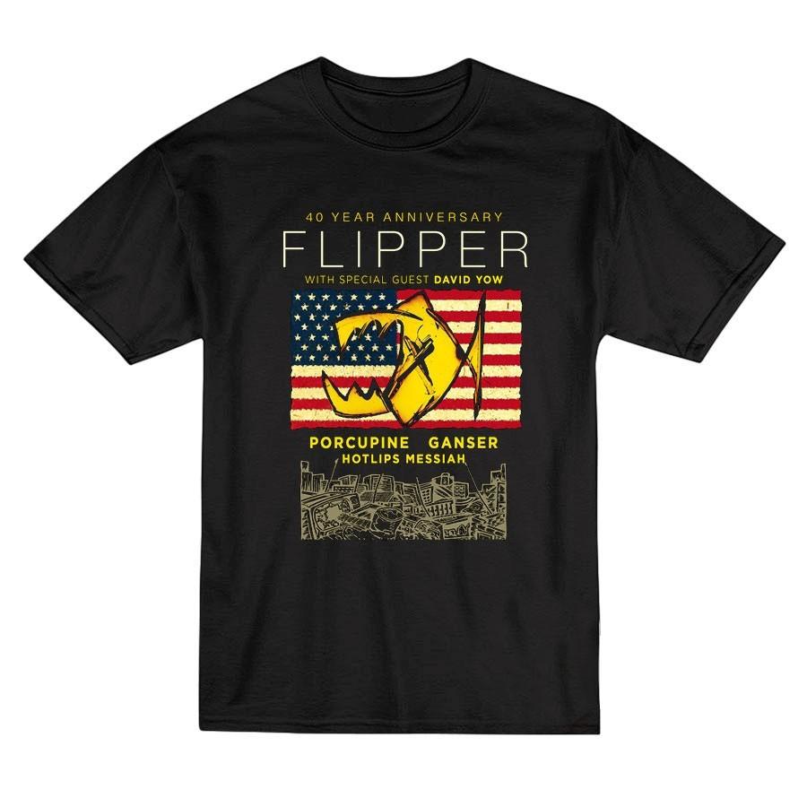 

New Flipper Band 40th Anniversary David Yow TShirt SEG_108 Unisex T-Shirt L