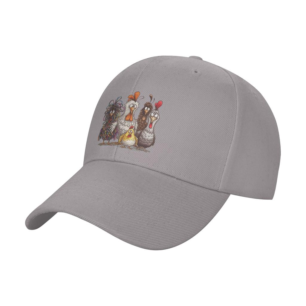 Chicken Art Crazy Chickens for Family Baseball Cap Yk Cute Trucker Hat Summer UnisexTeens Tennis Skate Baseball Caps