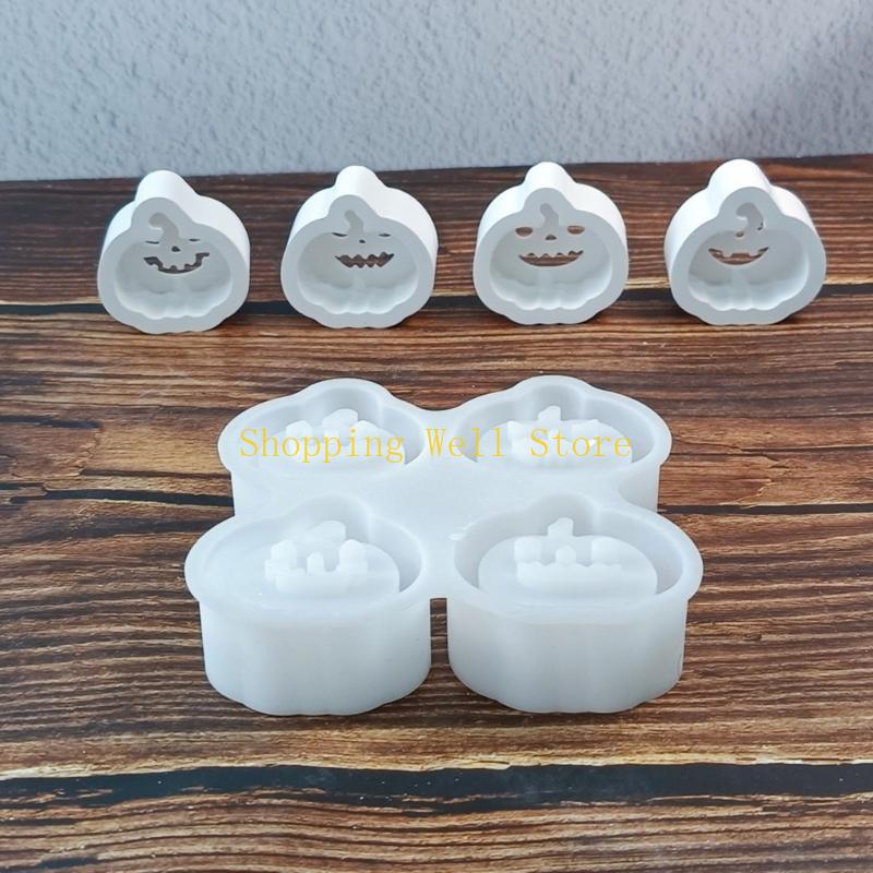 KX4B Silicone Halloween Pumpkin Mold Silicone Texture Perfect for Decorations Crafting and Holiday Party Supplies