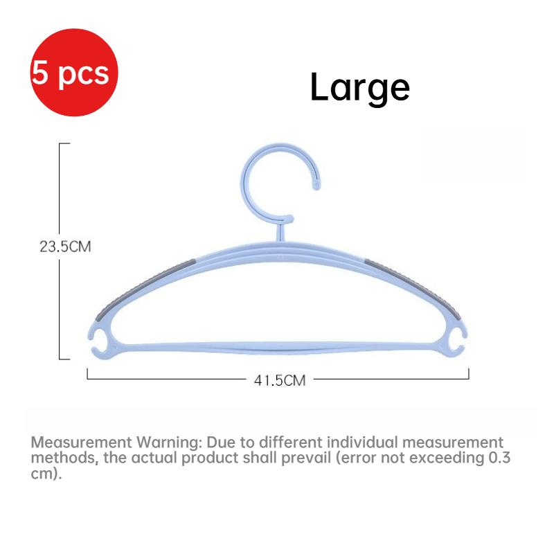

5 Plastic Hangers Set No Trace Thickened Wide Shoulder Clothes Hangers for Children Laundry Drying large-5