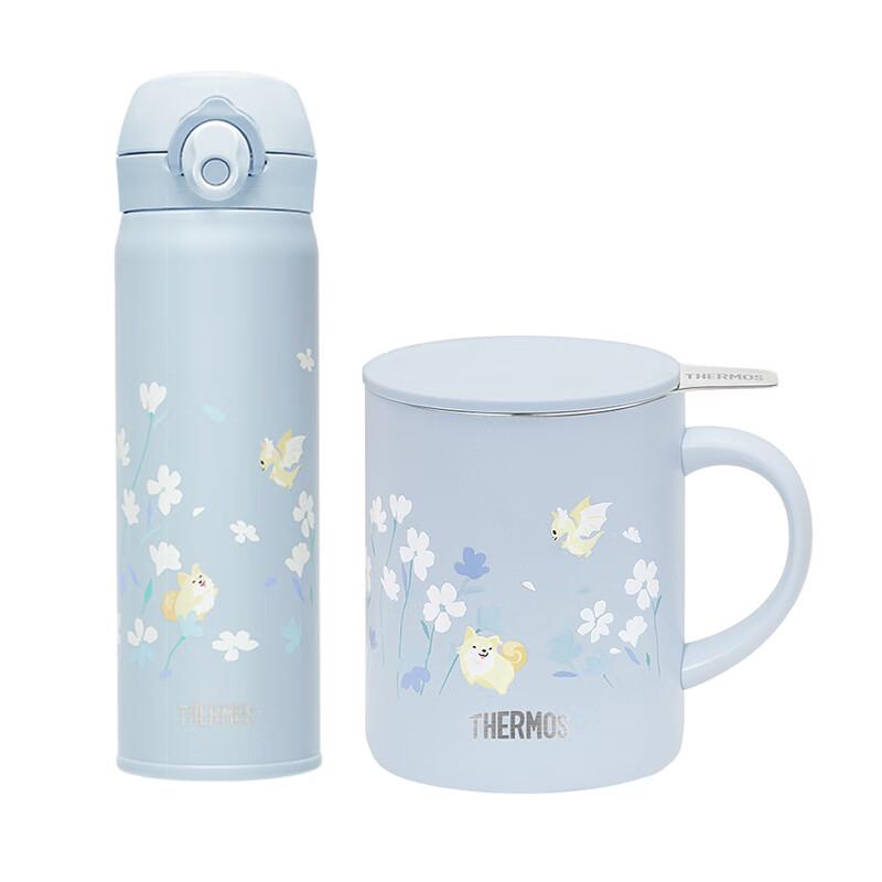 Thermos 500ml 316L Stainless Steel Straw Insulated Cup