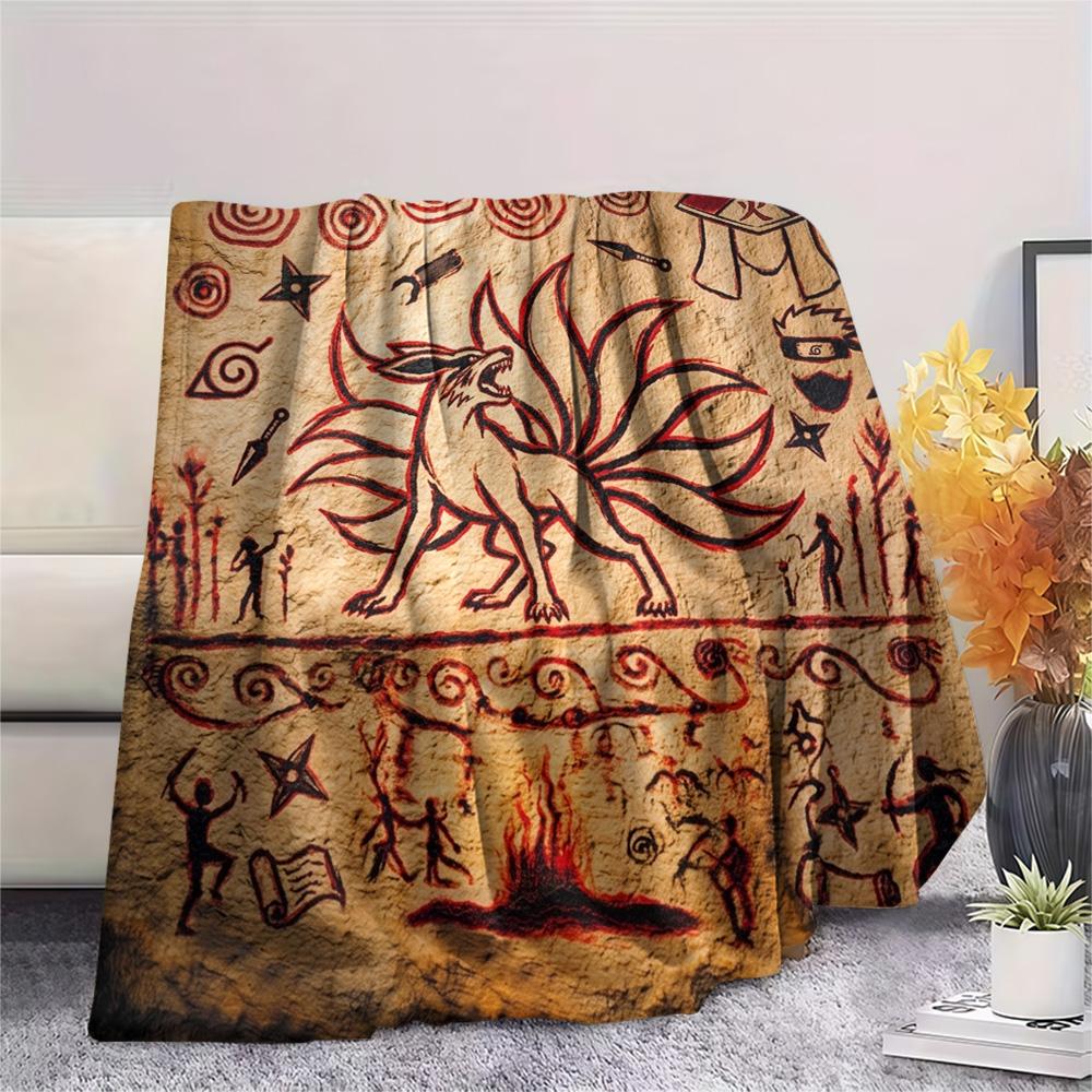 Naruto Print Flannel Blanket, Ultra Soft High Quality All Seasons Warm Throw, Home Decor Cozy Blanket, Perfect Christmas Gift