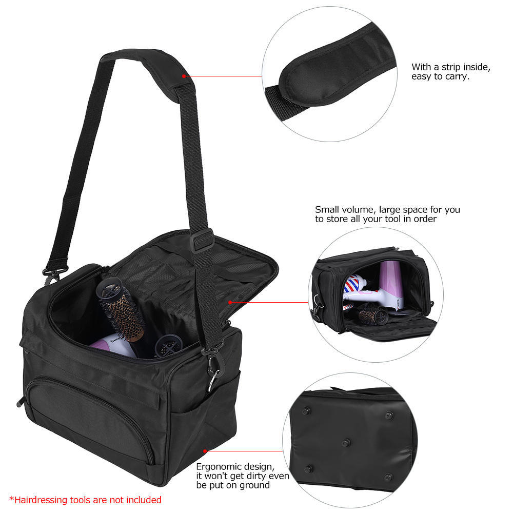 Bärbar Salong Frisör Verktygsväska Barber Kam Sax Clip Tools Bag