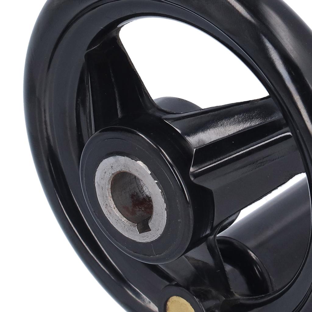 Volantino Rotondo 3 Raggi Antiscivolo Conveniente Risparmio di Sforzo Efficiente Robusto Durevole Ruota con Maniglia Girevole