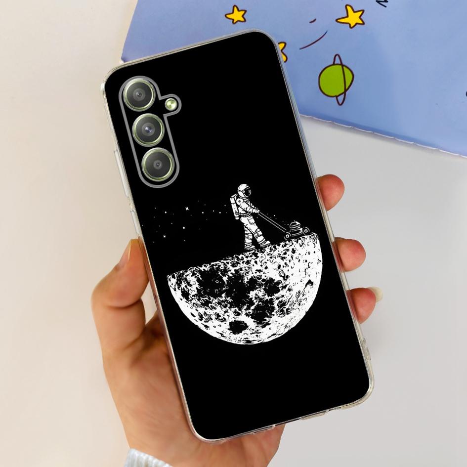 For Samsung Galaxy A54 Case A546B SM-A546B Cute Astronaut Clear Silicone Soft Phone Cover For Samsung A54 5G A 54 GalaxyA54 Capa