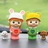 "Creative Resin Couple Walking Dog Car Ornament - Cute Interior Decoration"
