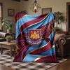 West Ham United Football Print Flannel Blanket Soft Warm Sofa Bed Throw Blanket For Home Office Bedroom