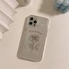 Premium Rose is suitable for iPhone 14 Pro Max, new 15 Plus space case, 13/12 transparent phone case, 11 pieces