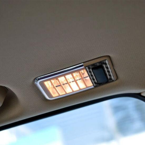 For 2004-2010 BMW X3 E83 Carbon Fiber Inner Rear Roof Reading Light Cover Trim | Black | Durable