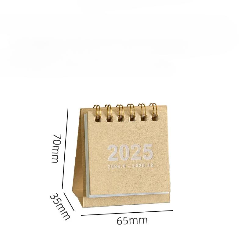 2025 Desk Calendar Cute Daily Planner Simple Solid Color Calendar Learning Goal List To-Do List Home Office Supplies