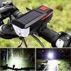 Solar-charged / USB Charging Bike Light Waterproof with 3 Lighting Modes 5 Sounds Fits Mountain Road Bike