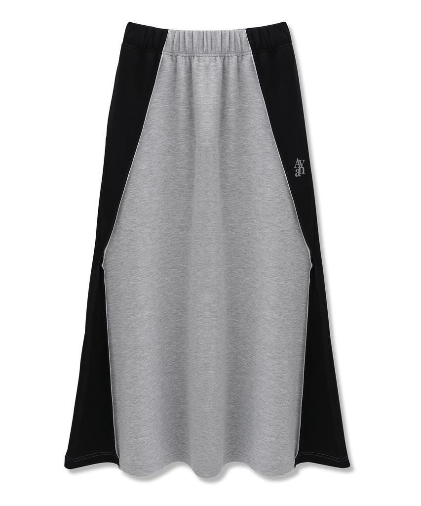 Urban Dress Optical Side Cross Flare Skirt_2 Colors