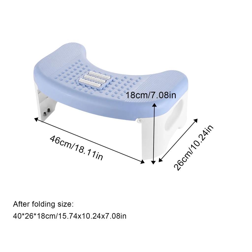 Foldable Portable Footstool Bathroom Squat Toilet Stool Safety and Anti-slip Rest Aid Children's Travel Chair