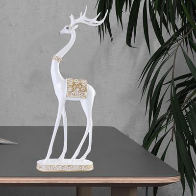 Decorative Deer Figurine Elk Sculpture Birthday Gift Collectible Decor Animal Statue Tabletop