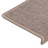 Vidaxl Maty Na Schody 15 Szt. 65X21X4 Cm Jasnobrązowe, Prostokątne Krawędzie