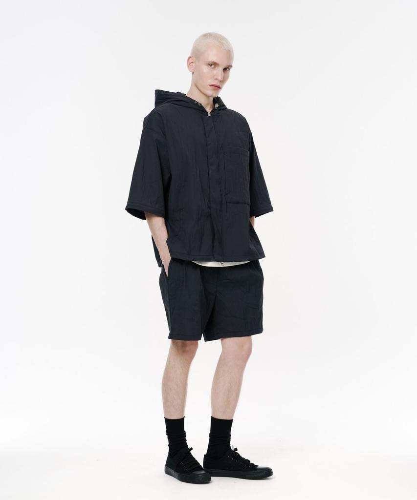 Kodeumopeu Utility Air Crease Banding Shorts Dark Grey