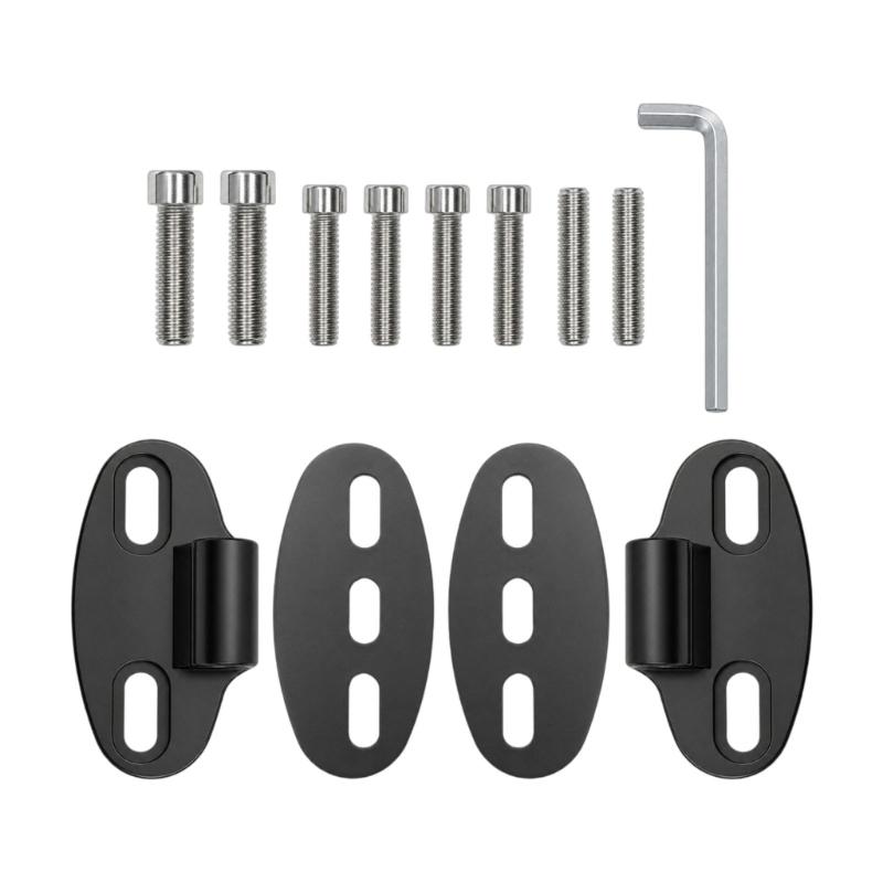 Motorcycle Mirror Relocation Hardware Kit for QX 66/005, Aluminum Forward Mount Bracket Set with Slotted Support Sleeves and Bolts for Install