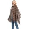 New autumn and winter scarf brown thousand bird grid scarf women's fringed shawl