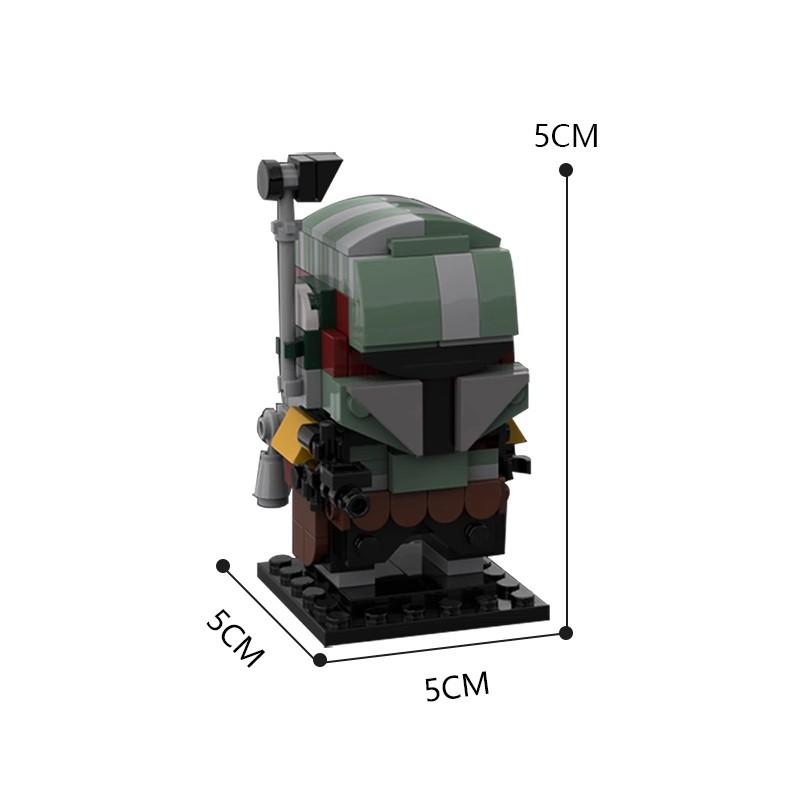 Building Block Compatible 65926 Bobafet Square Head Boy, Star Wars Building Block Children, Toy Model