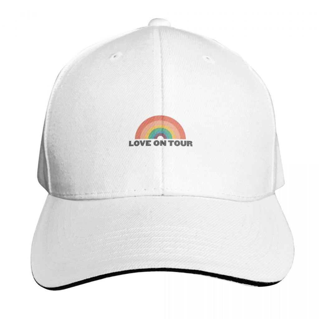 Love On Tour Rainbow Baseball Cap Sailor Cap for Unisex Snapback Cap Derby Hat Foam Party Hat Boy Womens