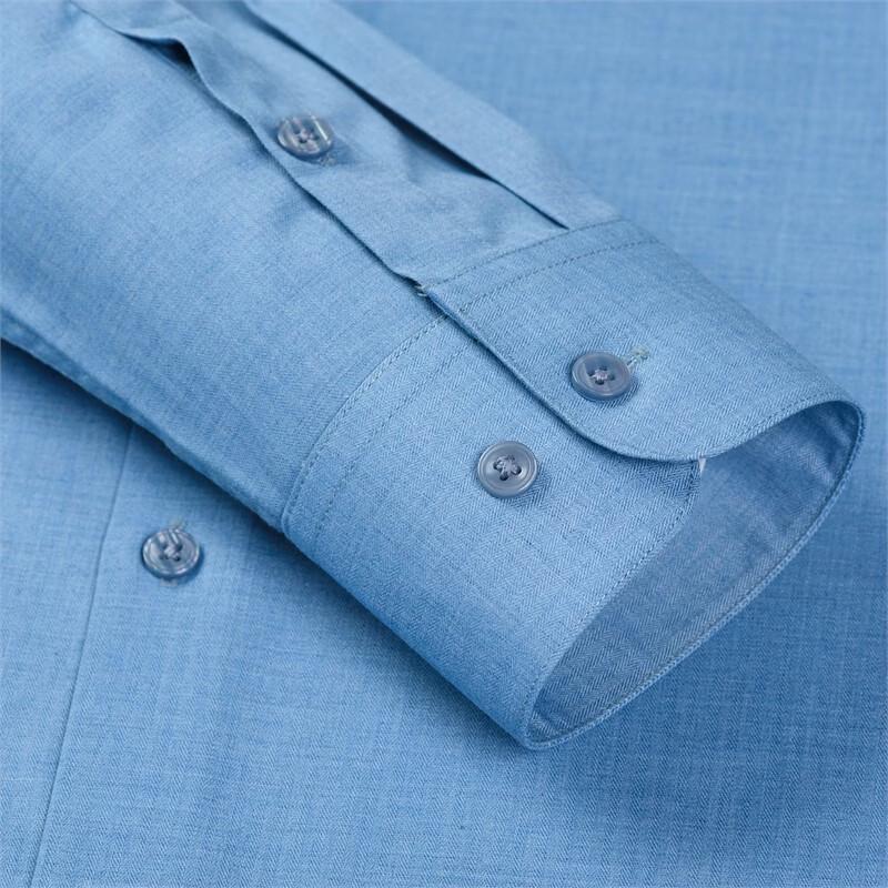 Pierre Cardin Men's Wrinkle-Resistant Wool Modal Blend Long Sleeve Shirt