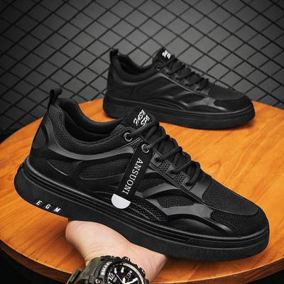 Summer Men's Shoes Breathable 2025 New Korean Version Trend Versatile Sports and Leisure Shoes Men's Mesh Shoes Flat Baseplate Shoes