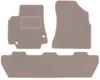 Beige Samt-Fußmatten für: Citroen Berlingo II Kastenwagen, Hochdachkombi, 5-Sitzer (2008–2018)