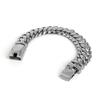 Mens Stainless Steel Cuban Link Bracelet Heavy Duty Black Oxidized Retro Gothic Punk Biker Style Jewelry Adjustable for Men