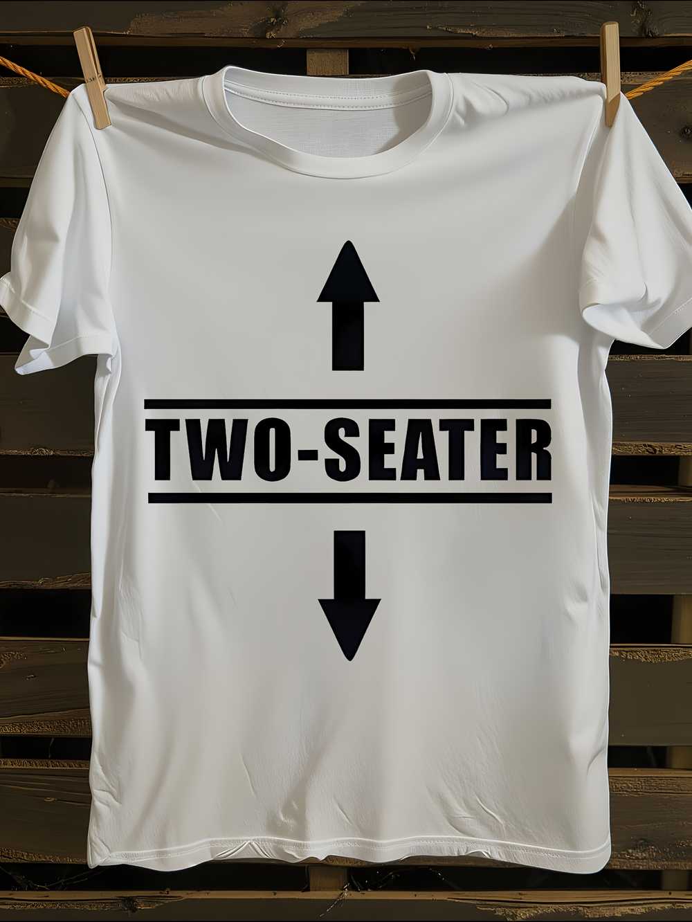 

Funny Two-Seater Slogan T-Shirt XXXL
