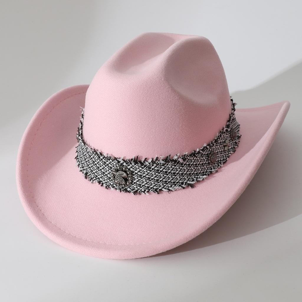 New Autumn Woolen Hats for Men and Women, Solid Color Jazz Hats, Punk Diamond Logo Fashion Hats, Stage Trendy Hats